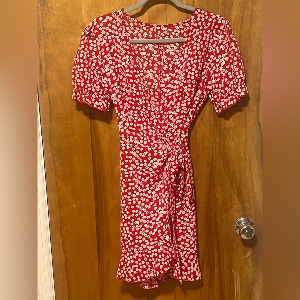Flower print mini dress